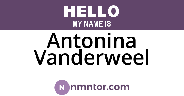 Antonina Vanderweel