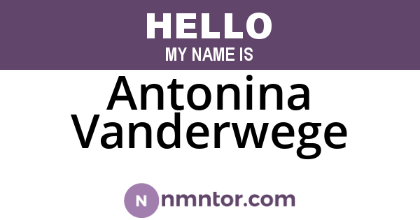Antonina Vanderwege