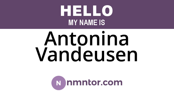 Antonina Vandeusen