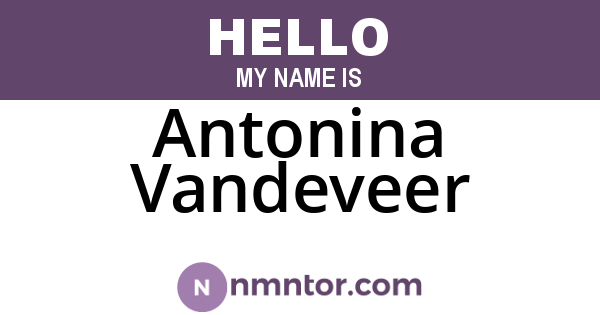Antonina Vandeveer
