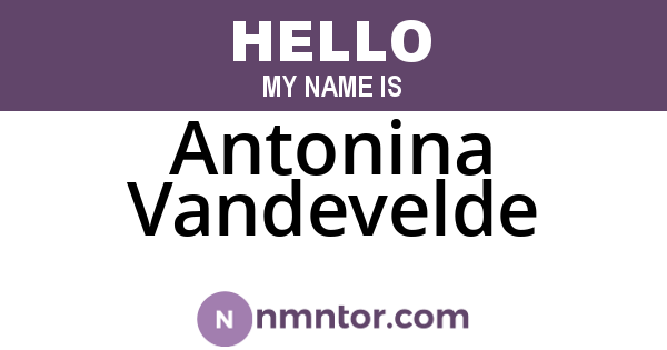 Antonina Vandevelde