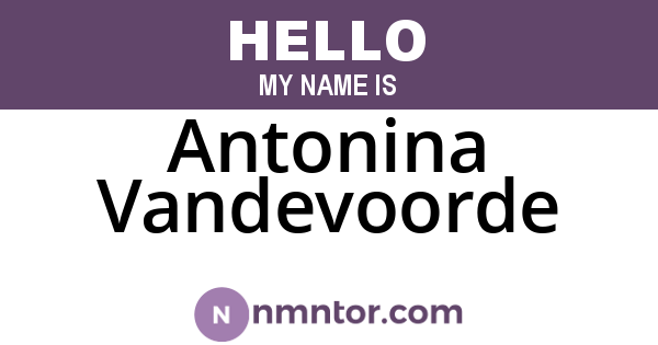 Antonina Vandevoorde