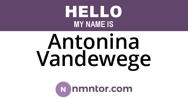 Antonina Vandewege