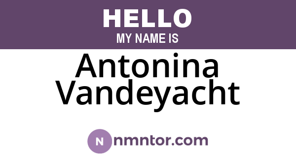 Antonina Vandeyacht
