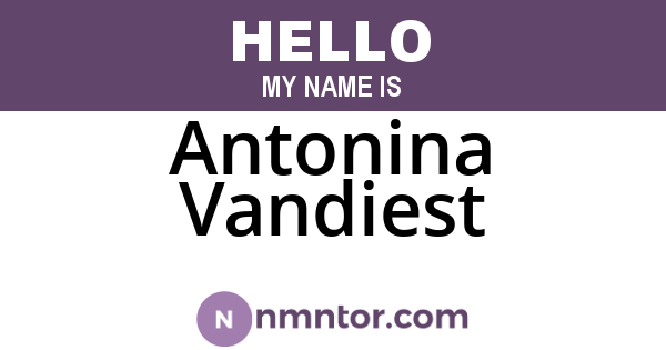 Antonina Vandiest