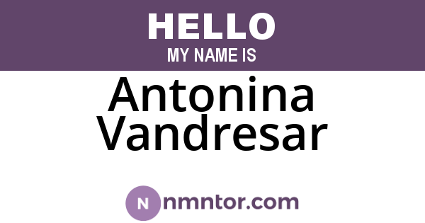 Antonina Vandresar