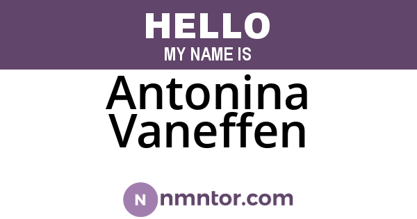 Antonina Vaneffen