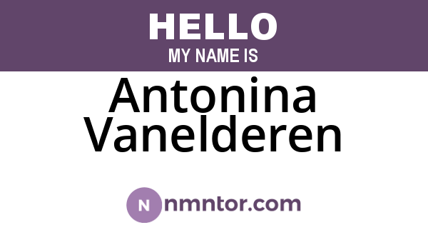 Antonina Vanelderen
