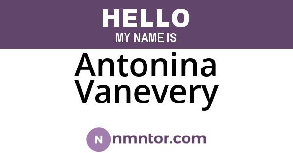 Antonina Vanevery
