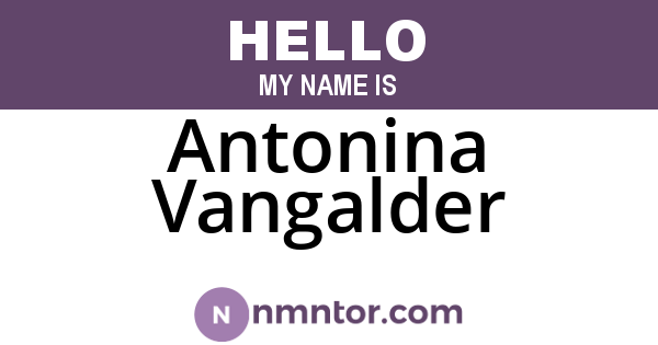 Antonina Vangalder