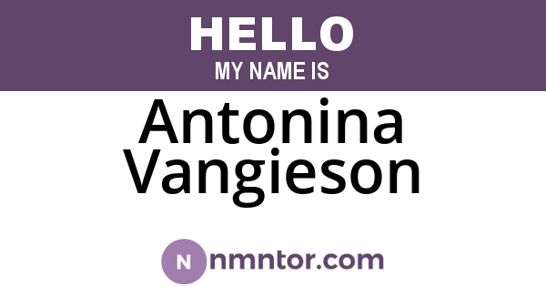 Antonina Vangieson
