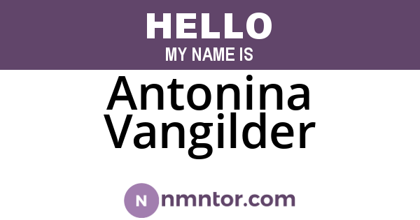 Antonina Vangilder
