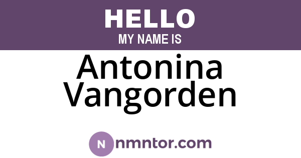 Antonina Vangorden