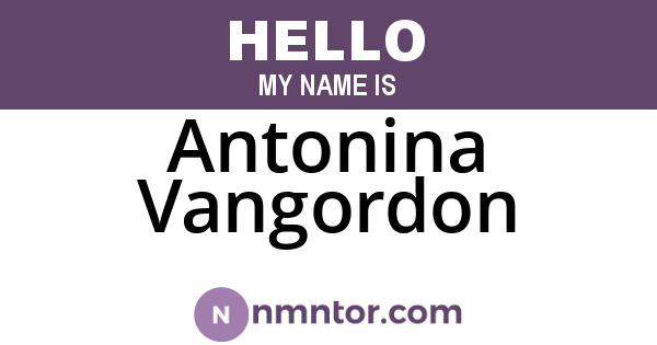 Antonina Vangordon