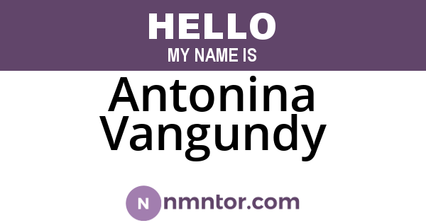 Antonina Vangundy