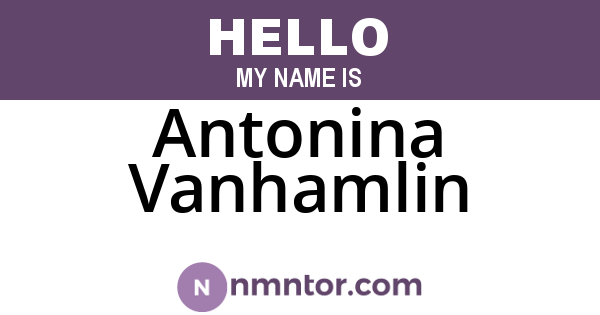 Antonina Vanhamlin