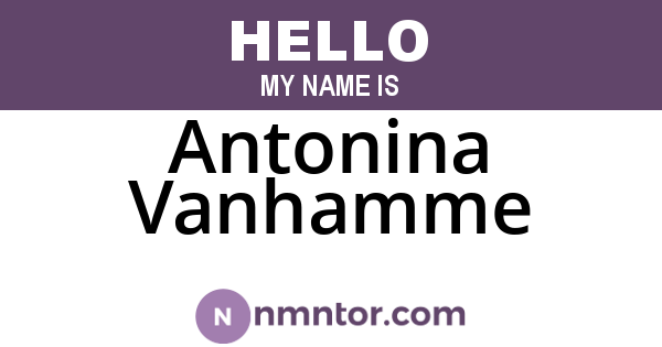 Antonina Vanhamme
