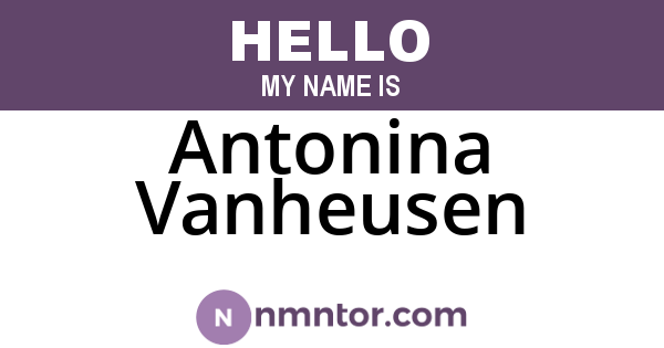 Antonina Vanheusen