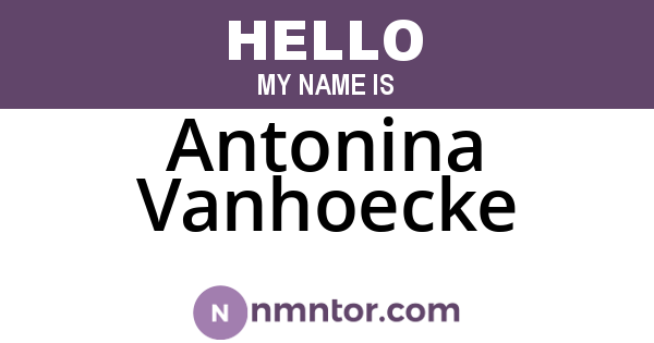 Antonina Vanhoecke