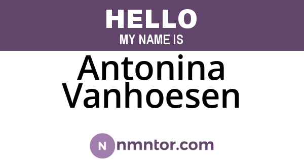 Antonina Vanhoesen