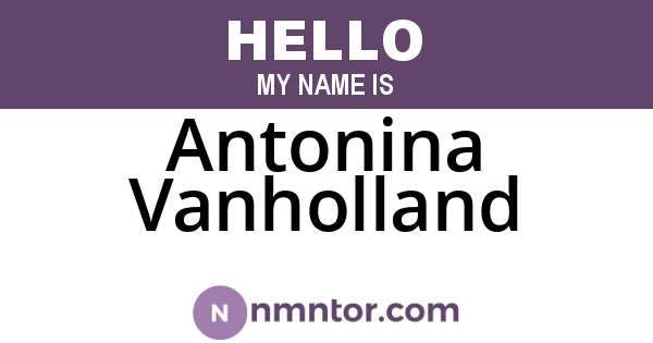 Antonina Vanholland