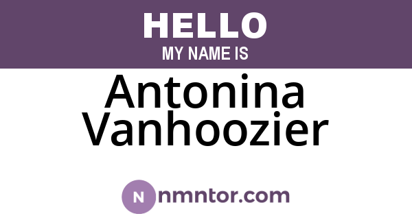Antonina Vanhoozier