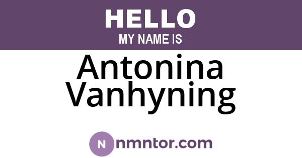 Antonina Vanhyning