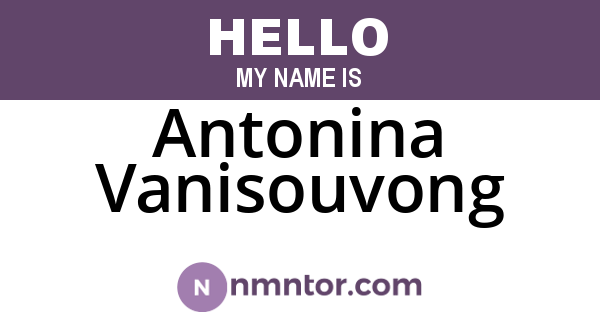 Antonina Vanisouvong