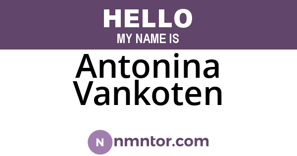 Antonina Vankoten