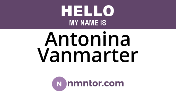 Antonina Vanmarter