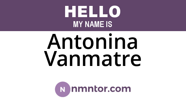 Antonina Vanmatre
