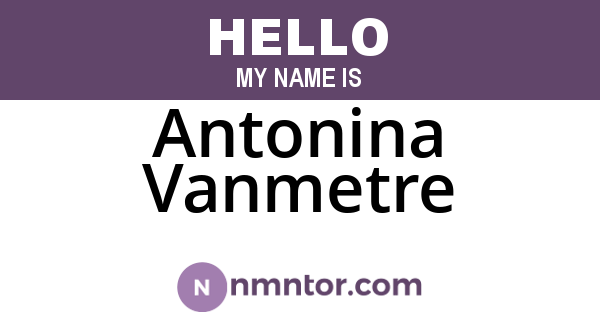 Antonina Vanmetre