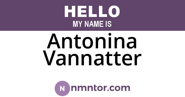Antonina Vannatter