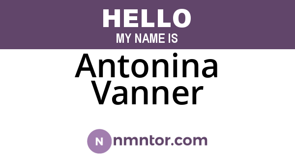 Antonina Vanner