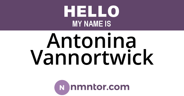 Antonina Vannortwick