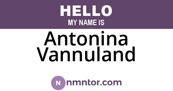 Antonina Vannuland