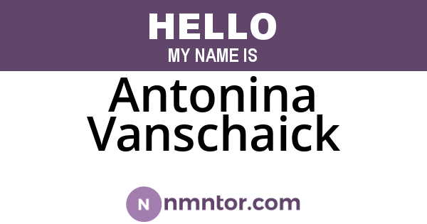 Antonina Vanschaick