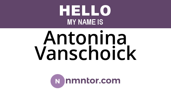 Antonina Vanschoick
