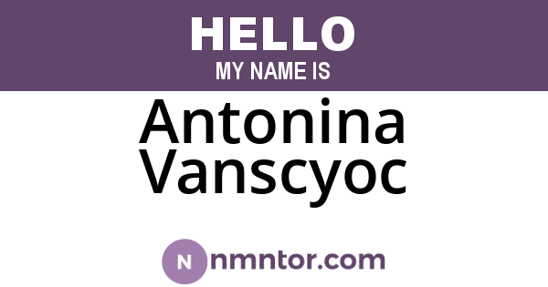 Antonina Vanscyoc