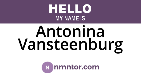 Antonina Vansteenburg