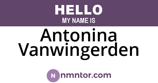 Antonina Vanwingerden