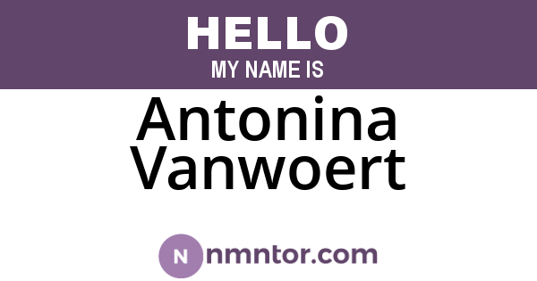 Antonina Vanwoert
