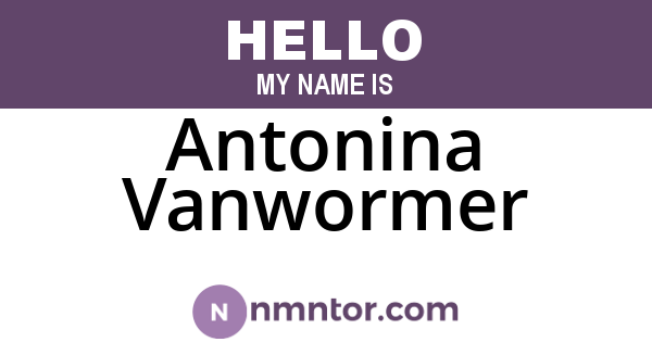 Antonina Vanwormer