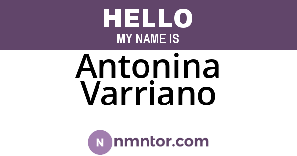 Antonina Varriano