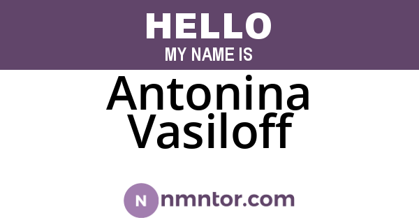 Antonina Vasiloff