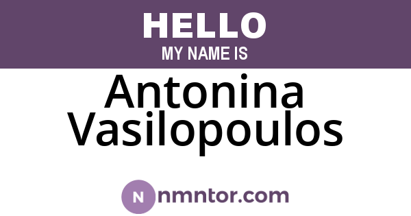 Antonina Vasilopoulos