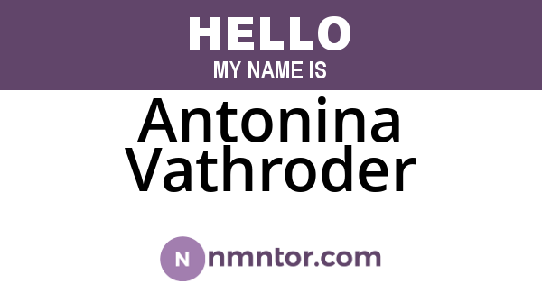 Antonina Vathroder