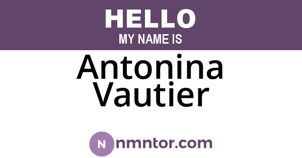 Antonina Vautier