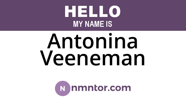 Antonina Veeneman