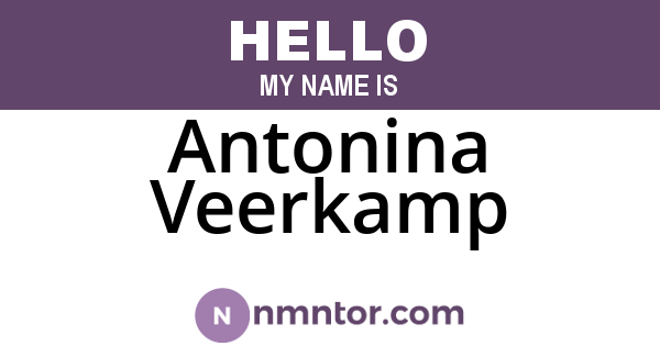 Antonina Veerkamp